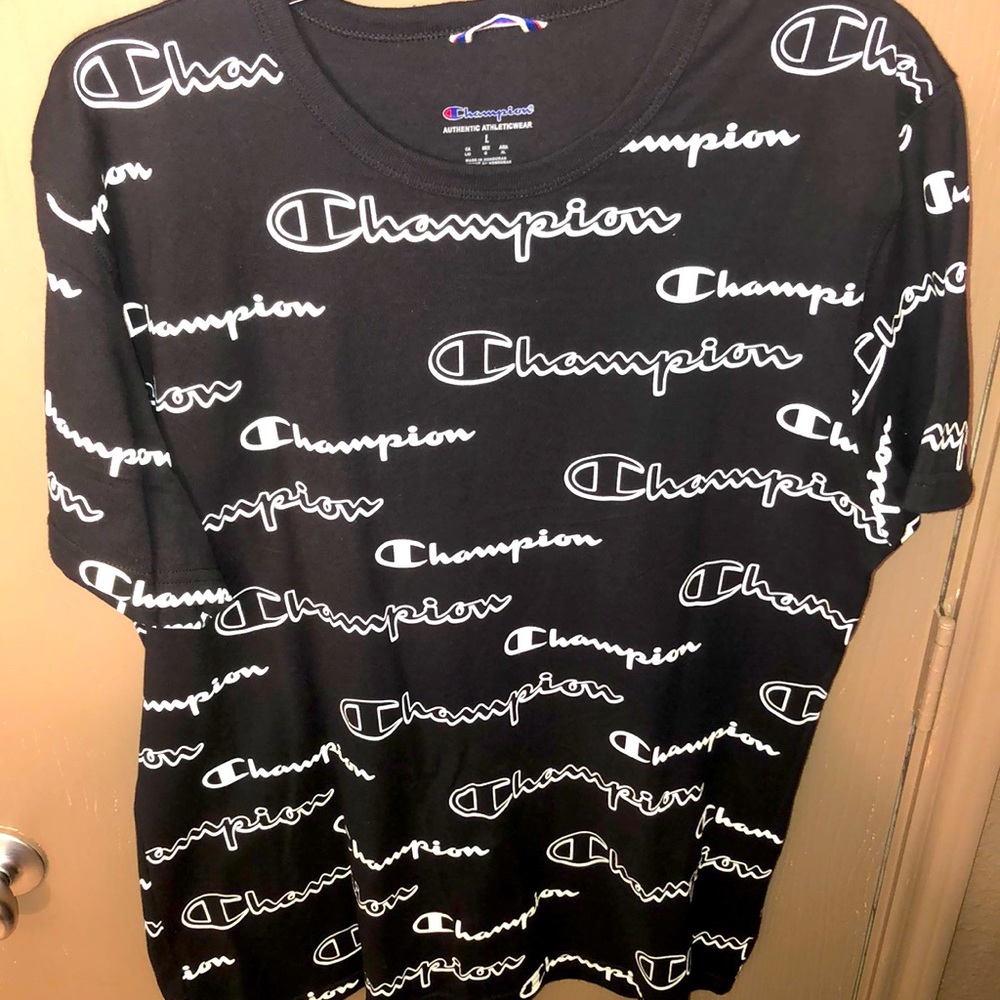 Large Champion Black and White shirt